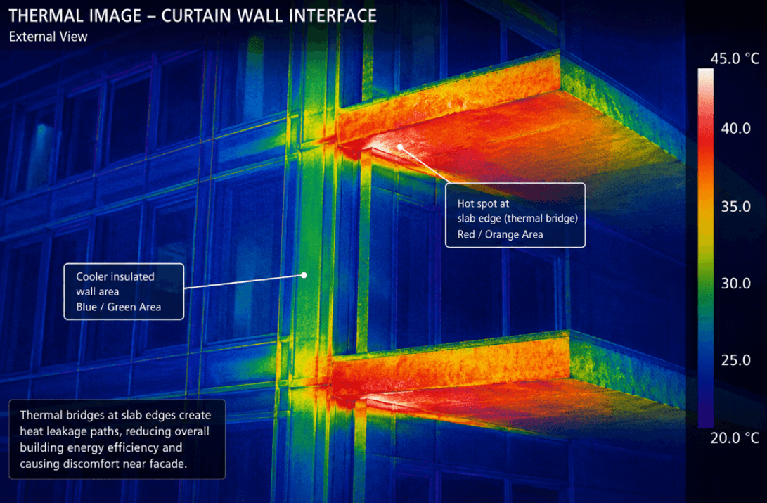 Curtain wall slab edge diagram