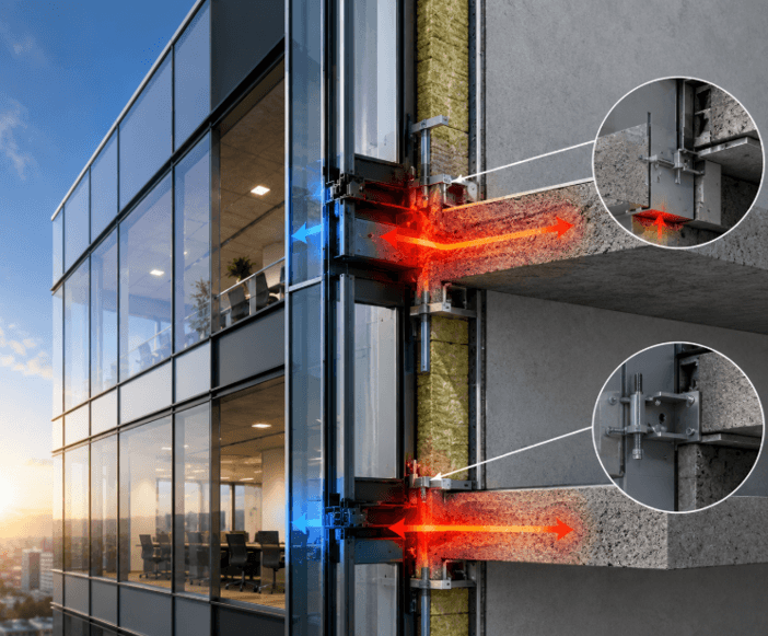 Curtain Wall Interfaces: The Hidden Thermal Bridge at Slab Edges and Anchors