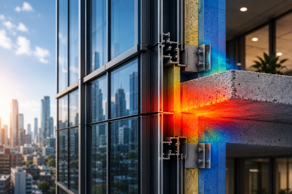 Curtain Wall Interfaces: The Hidden Thermal Bridge at Slab Edges and Anchors